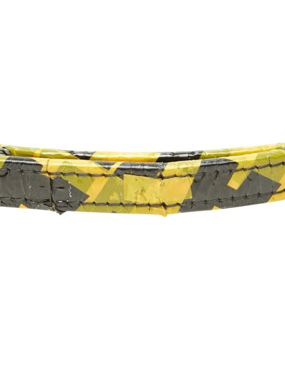 Balenciaga Hourglass S 2-Way Shoulder Bag Top Handle Yellow Black Leather Tape
